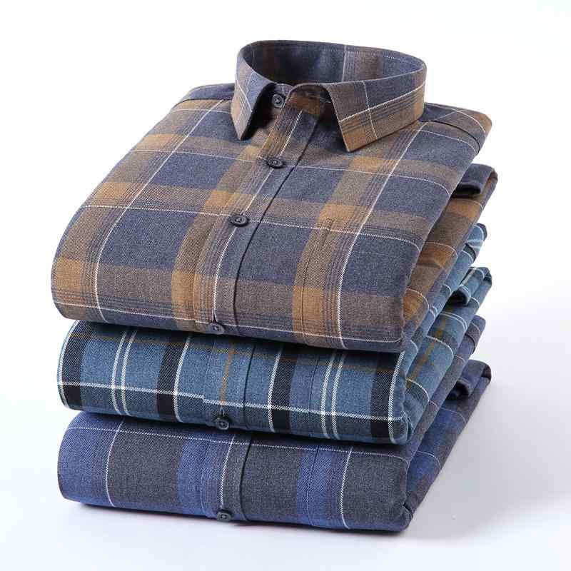 シャツ メンズ 男性用 ダウン入り 保温 チェック柄 シャツ 白ダウン インナーシャツ 秋冬 あったか 暖かい2