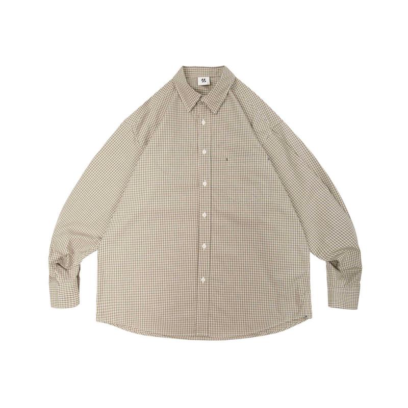 シャツ 男性用 格子柄 カジュアル 長袖 トップス アウター 秋冬 美シルエット