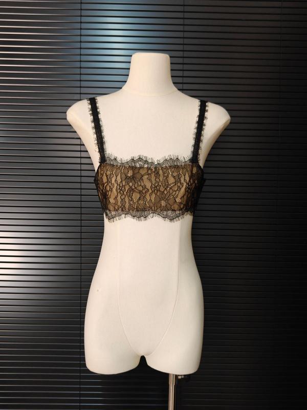 タンクトップ レディース 黒色 レースアップ チューブトップ スリム ショート丈 トップス 小柄効果 デザイン性 春夏