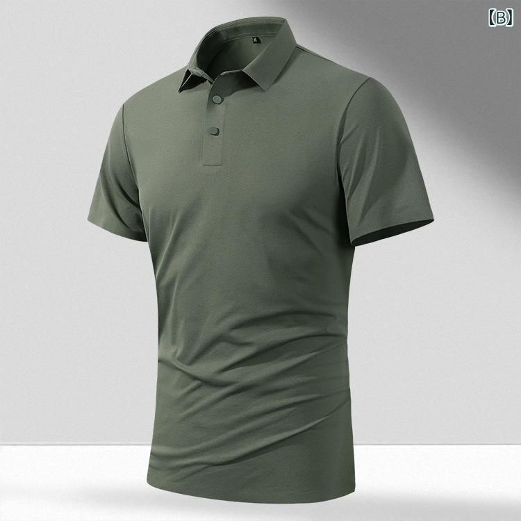 ポロシャツ 男性用 消臭 抗菌 高機能 カジュアル 半袖 トップス 高級感
