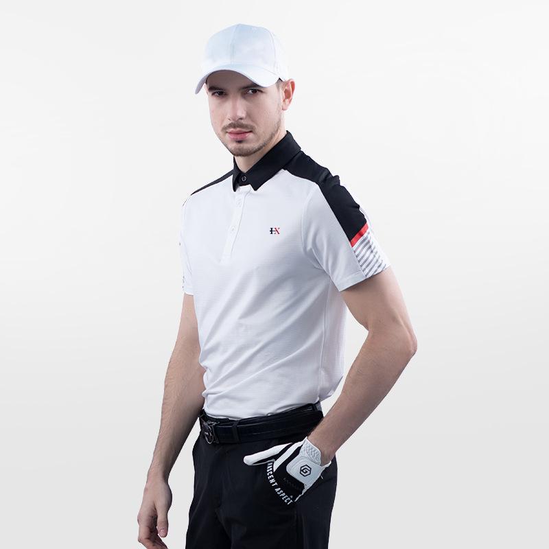 ゴルフウェア 男性用 半袖 ポロシャツ 接触冷感 通気性 スポーツ ウェア アウトドア ビジネス カジュアル スタイル