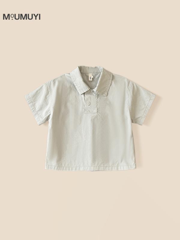 ポロシャツ 子供服 男の子 半袖 夏服 トップス カジュアル 上着 キッズ ジュニア ボーイズ 普段着・スタイル: 韩版・適用性別: 男・適合季節: 夏季・成分含有量: 100%・柄: 纯色・カラー: 杏色・適合身長: 90cm, 100cm, 110cm, 120cm, 130cm, 140cm・流行要素: 纯色・生地名称: 綿・適合年齢: 中小童(3~8歳，100~140cm)・製品カテゴリ: POLOシャツ