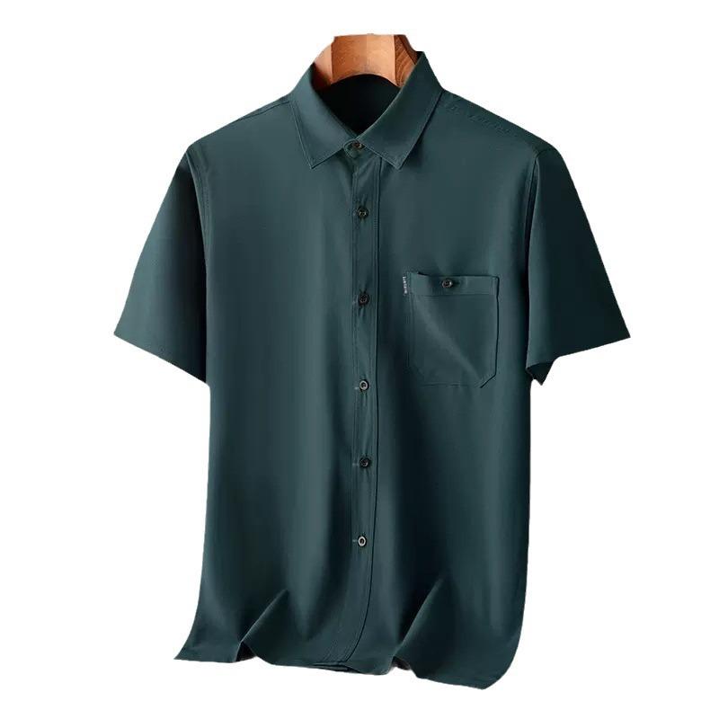 シャツ 男性用 接触冷感 半袖 トップス 涼しい 快適 部屋着 普段使い 父の日 敬老の日 プレゼント