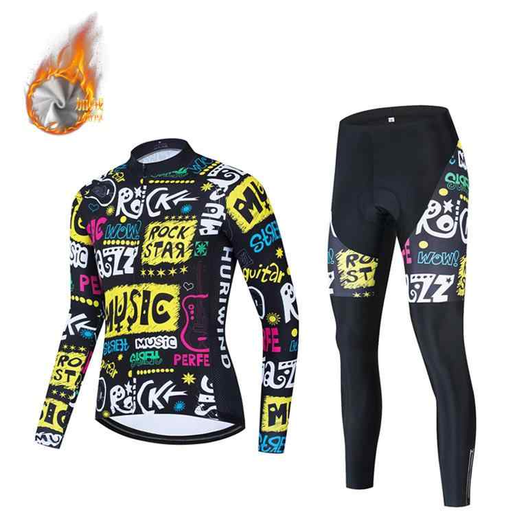 サイクリングウェア 秋冬用 防寒 長袖 上下セット 男性用 裏起毛 保温 サイクルジャージ サイクルパンツ2