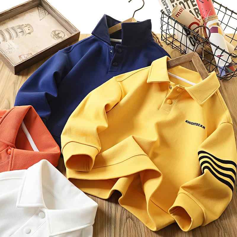 子供 ポロシャツ 長袖 男児 スクールシャツ トップス スポーツウェア スウェット 襟付き 春秋 男の子 ボーイズ 幼稚園 小学生