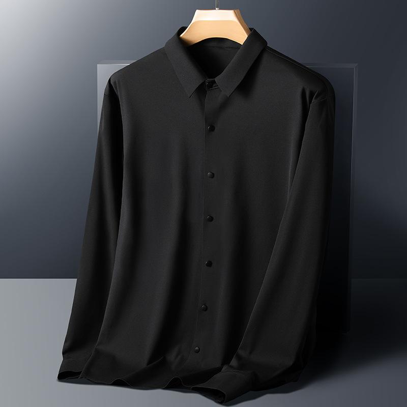 シャツ メンズ 男性用 長袖シャツ 衬衣 ストレッチ ゆったり 伸縮性 ビッグサイズ 普段使い ビジネス カジュアル