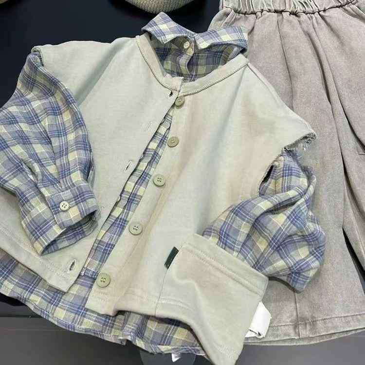 Rakuten - 子供服 男の子 セットアップ 春秋 格子柄 シャツ 韓国子供服 おしゃれ かっこいい カジュアル