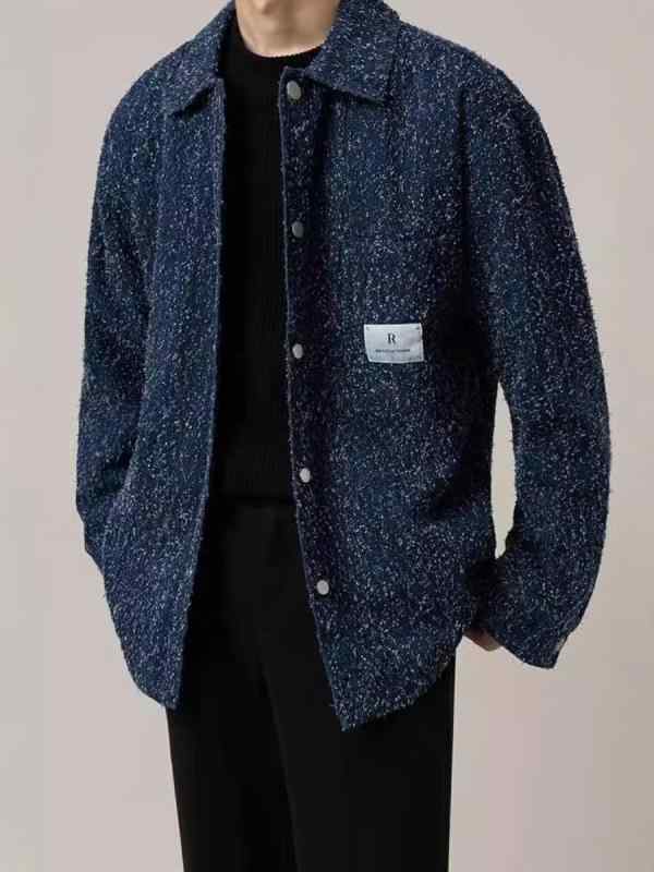 シャツ メンズ 男性用 春秋 韓国風 高級感 アウター ゆったり 長袖 接触冷感 トップス カットソー 普段使い