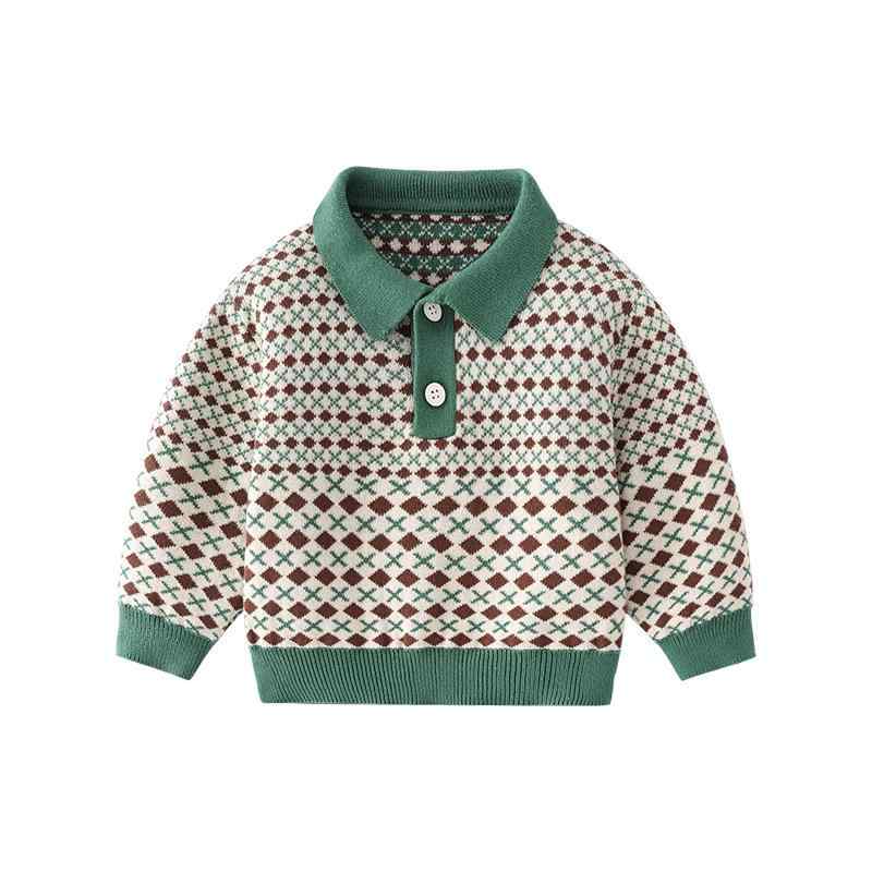 ニット キッズ 男の子 韓国風 POLO襟 ニットカーディガン 秋冬 晴綿 A類 やわらか あったか2