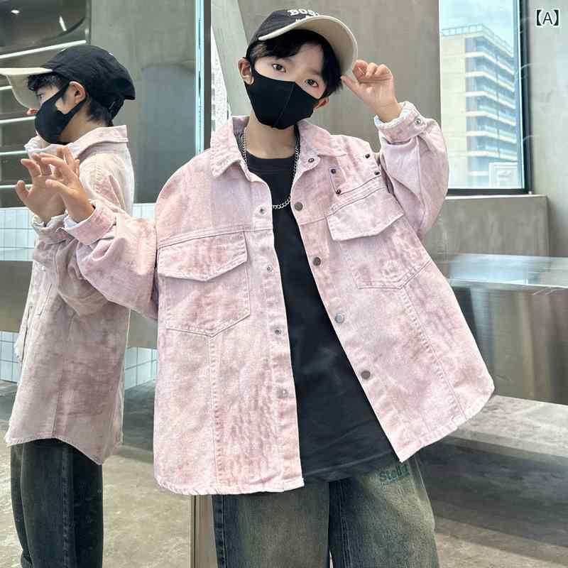 シャツ 子供 男の子 春秋 韓国風 子供服 アウター ジャケット ボーイズ ライトアウ...