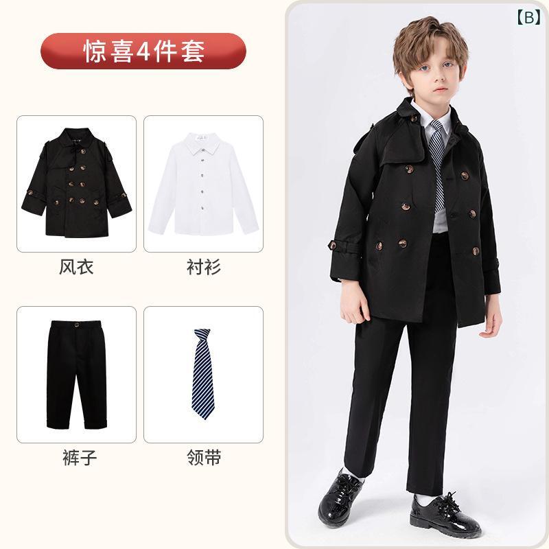 ソファポテトのキッズ フォーマル スーツ 男の子 子供 ジャケット & パンツ セットアップ 韓国風 ファッション スプリングコート 発表会 プレゼンテーション｜アングル3