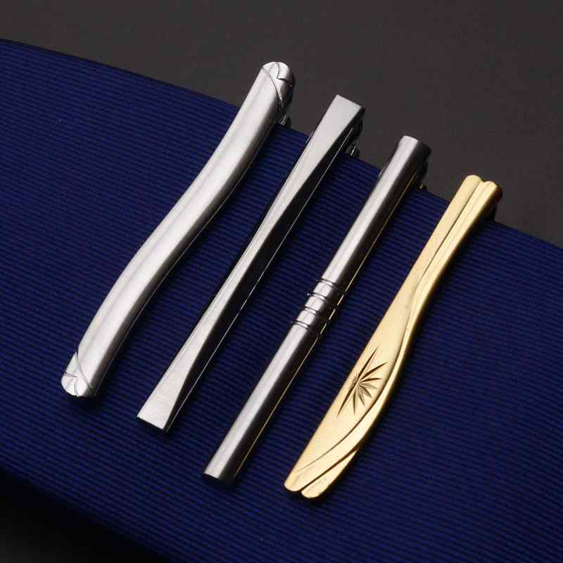 ネクタイピン メンズ 男性用 シャツ フォーマル シンプル ネクタイ留め クリップ ゴールド シルバー 韓国風 アクセサリー