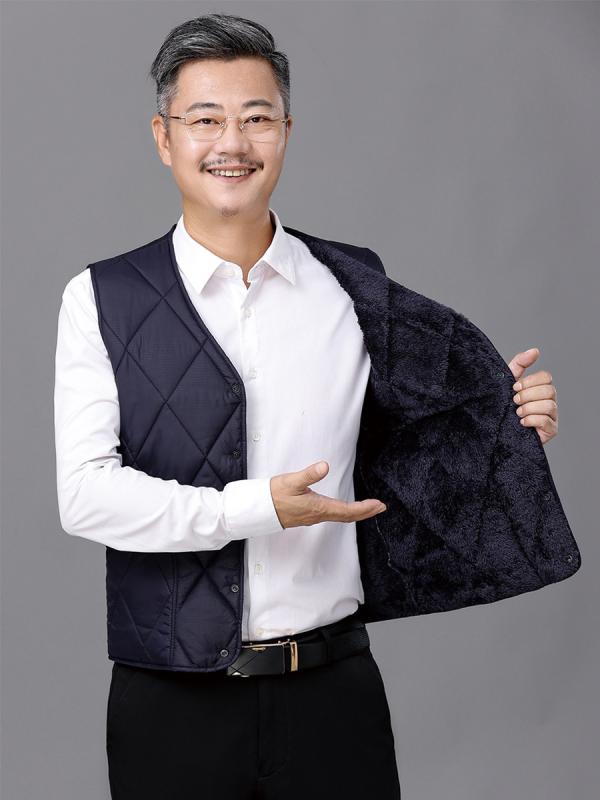 ベスト 男性用 中綿入り あったか シニア チョッキ 防寒 暖かい パパ 秋冬 大きいサイズ