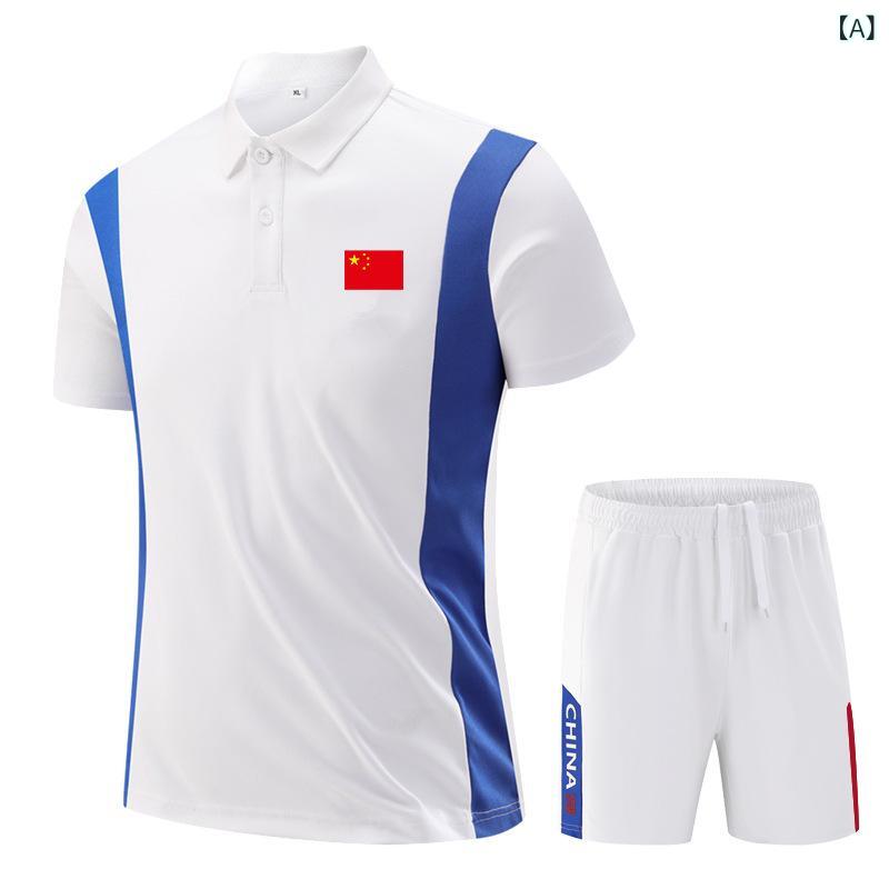 ポロシャツ 男女兼用 スイム コーチ用 スポーツ トレーニングウェア ハーフパンツ セットアップ 吸湿速乾 武術 半袖2