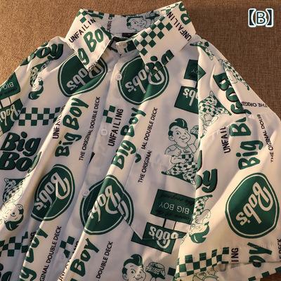 シャツ 男性用 オーバーサイズ 半袖 アメカジ レトロ 花柄 接触冷感 普段使い 部屋着