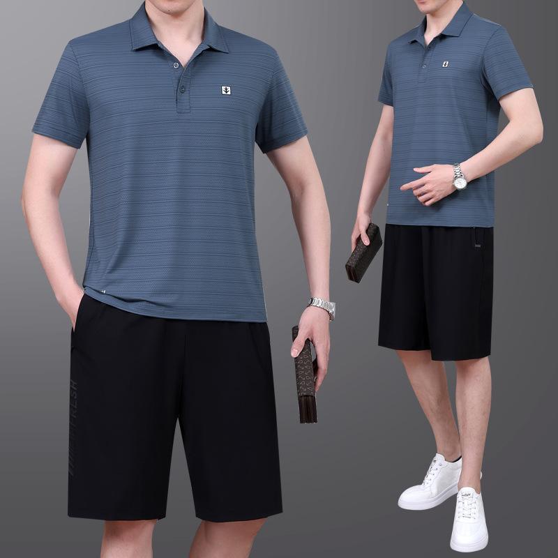 ポロシャツ 男性用 接触冷感 スポーツウェア 上下セット 半袖 短パン 普段使い 部屋着 夏