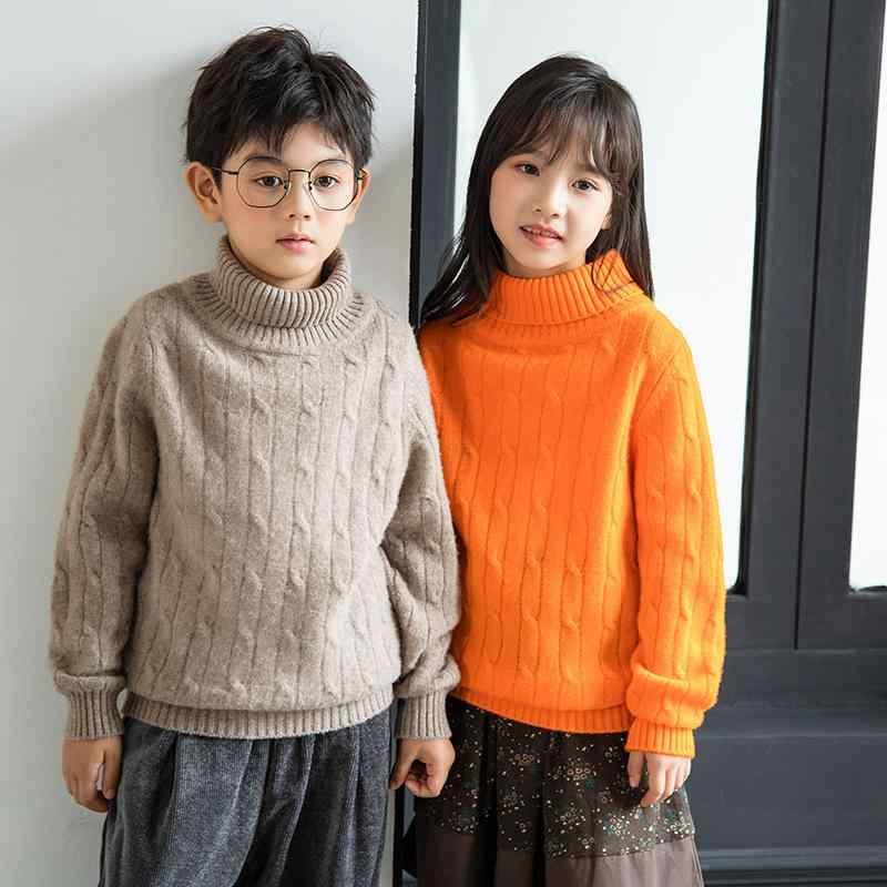 2ニット キッズ セーター 秋冬 子供服 ウール トップス 男の子 女の子 高翻领 プルオーバー 羊毛 暖かい インナー