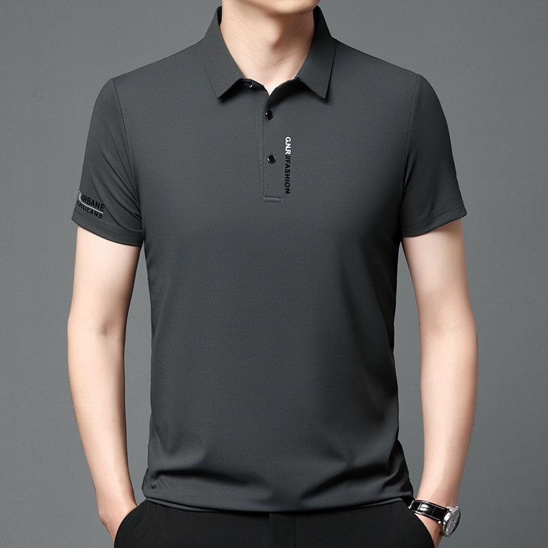 Tシャツ メンズ 半袖 翻襟 接触冷感 ビジネス カジュアル POLOシャツ プリント トップス