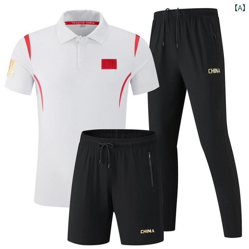 Tシャツ セットアップ 男女兼用 子供用 ポロシャツ 3点セット スポーツ 体操 コーチ 練習着 団体服