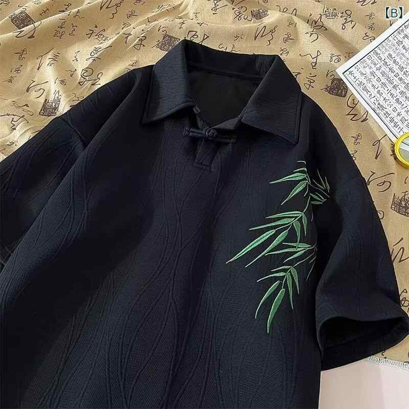 ポロシャツ 男性用 半袖 ゆったり 襟付き トップス 春夏 小さいサイズ 大きいサイズ