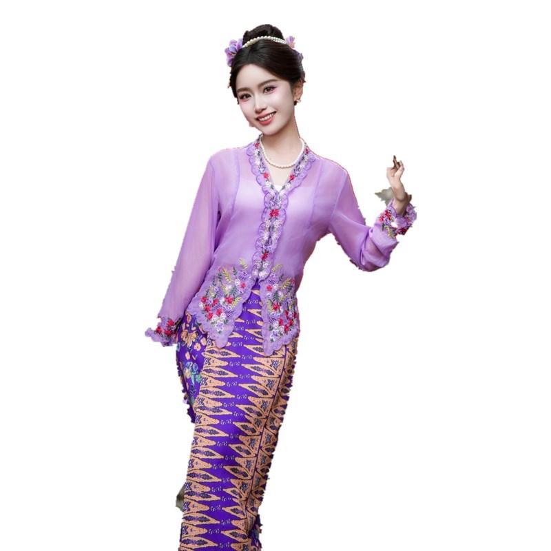 コスチューム レディース 西双版纳 少数民族 小娘惹 撮影服 セットアップ 旅行 記念写真 簪 花 エスニック