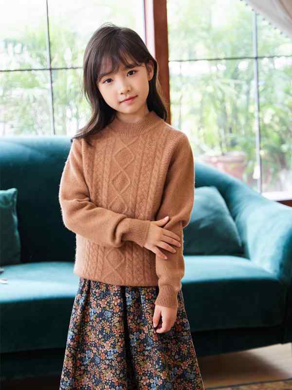 ニット キッズ 子供服 長袖 ウール タートルネック トップス 男女兼用 接触冷感 秋冬 あったか