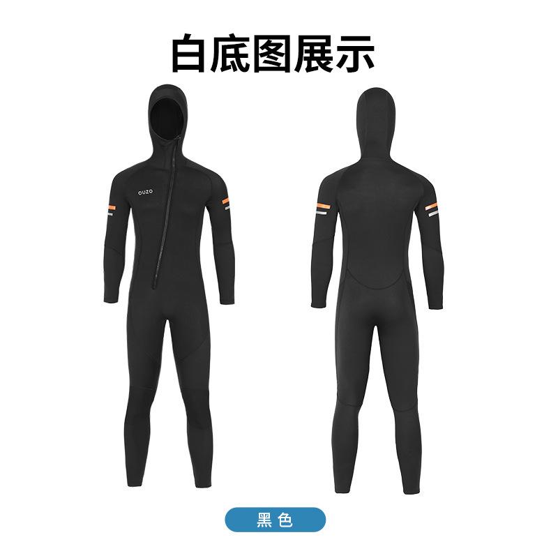 ダイビングスーツ 男性用 ワンピース フード付き 防寒 保温 日焼け防止 浮潜 サーフィン シュノーケリ..