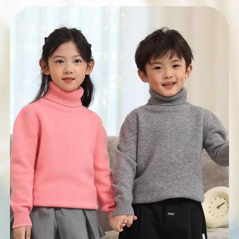 ニット キッズ 子供 男女兼用 ハイネック 厚手 ウール セーター プルオーバー ミドル丈 ビッグシルエット あったか 防寒 インナー ・スタイル: カジュアル・対象: 中大童(8歳以上.140cm以上)・厚さ: 加厚・袖丈: 長袖・タイプ: プルオーバー・フード: 無し・要素: 運動・素材: 羊毛.羊絨・主素材含有量: 91%-95%・レベル: A類・インナー: ポリエステル繊維・カラー: ピンク, ブラック, カーキ, グレー, ベージュ, キャメル, スモーキーブルー, パープル・適合身長: 100, 110, 120, 130, 140, 150, 160, 170・製品カテゴリ: 子供用スウェット