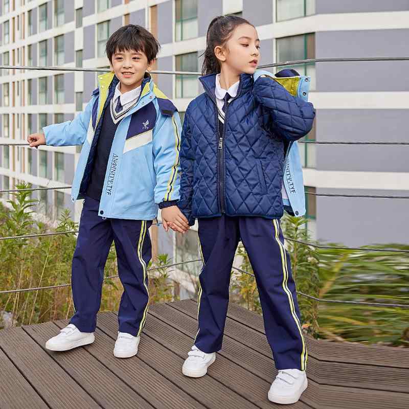 2キッズ スクールウェア 防風 アウター 男女兼用 三層構造 幼稚園 小学校 中学校 通学 遠足 厚手