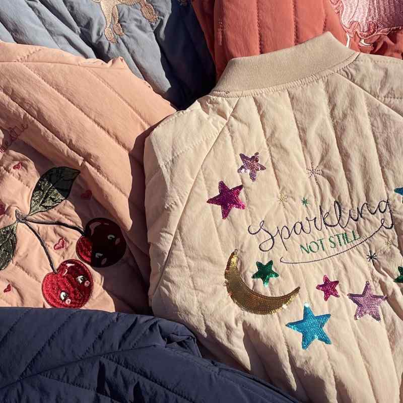 大衣 - 子供服 アウター 秋冬 北欧風 男の子 女の子 カートーン柄 保温 フライトジャケット ジャンパー2