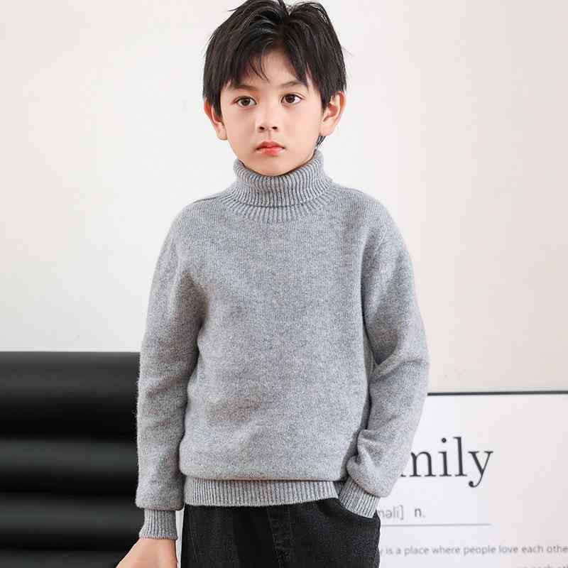 子供 ニット セーター 秋冬 厚手 ハイネック 無地 シンプル 保温 プルオーバー ウール トップス インナー