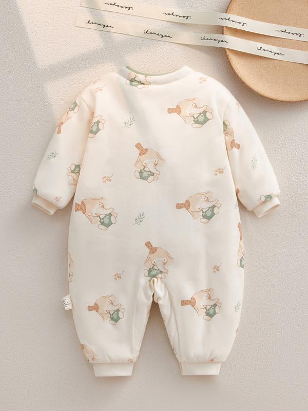 ベビー服 ロンパース あったか綿入り 冬 赤ちゃん ハー衣 コットン 厚手 冬服 ベビー ウェア カバーオール