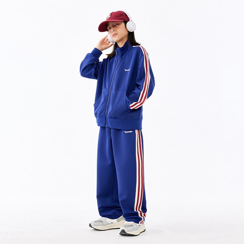 キッズ 子供服 春秋 セットアップ レトロ スポーティ ジャケット パンツ 上下セット