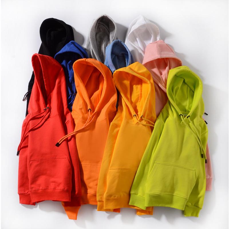キッズ パーカー 長袖 トレーナー 男女兼用 子供服 無地 プルオーバー フード付き 秋冬2