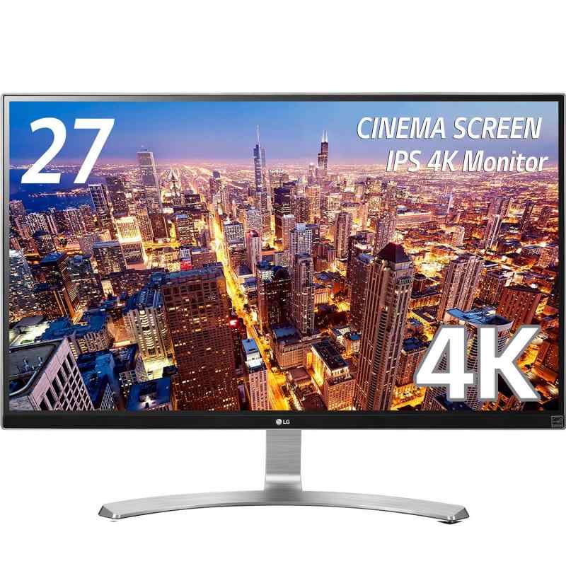 LG モニター ディスプレイ 27UD68-W 27インチ/4K(3840×2160)/IPS 非光沢/HDMI×2、DisplayPort/ブルーライト低減機能