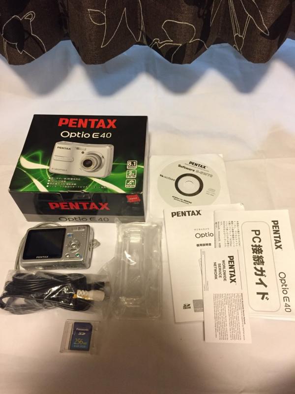 美品 PENTAX Optio E40 オールドコンデジ オールドデジカメ PENTAX Pentax Optio E40 8.1MP Digital Camera - Silver for sale
