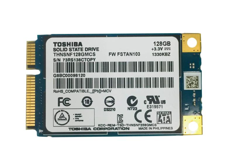 【中古】東芝 Toshiba HG6 THNSNF128GMCS 128GB mSATA SATAIII 6Gb/s MLC SSD