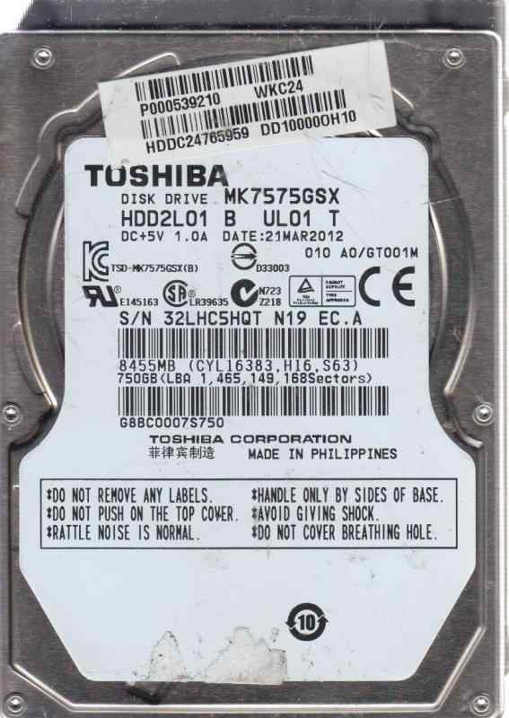 樂天商城 - 【中古】TOSHIBA 2.5インチ MK7575GSX SATA 750GB 中古バルク