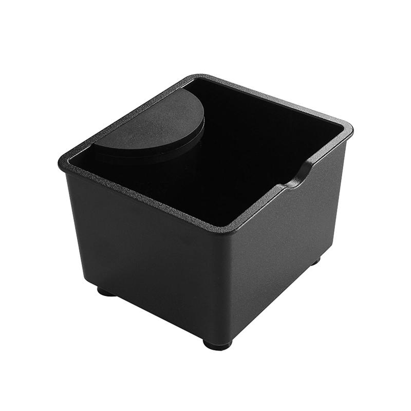 ノックボックス エスプレッソ ノックボックス 家庭用 knock box コーヒー用品 1L エスプレッソマシンアクセサリー コーヒー残渣バケツ 取り外し可能 滑り止めベース ブラック