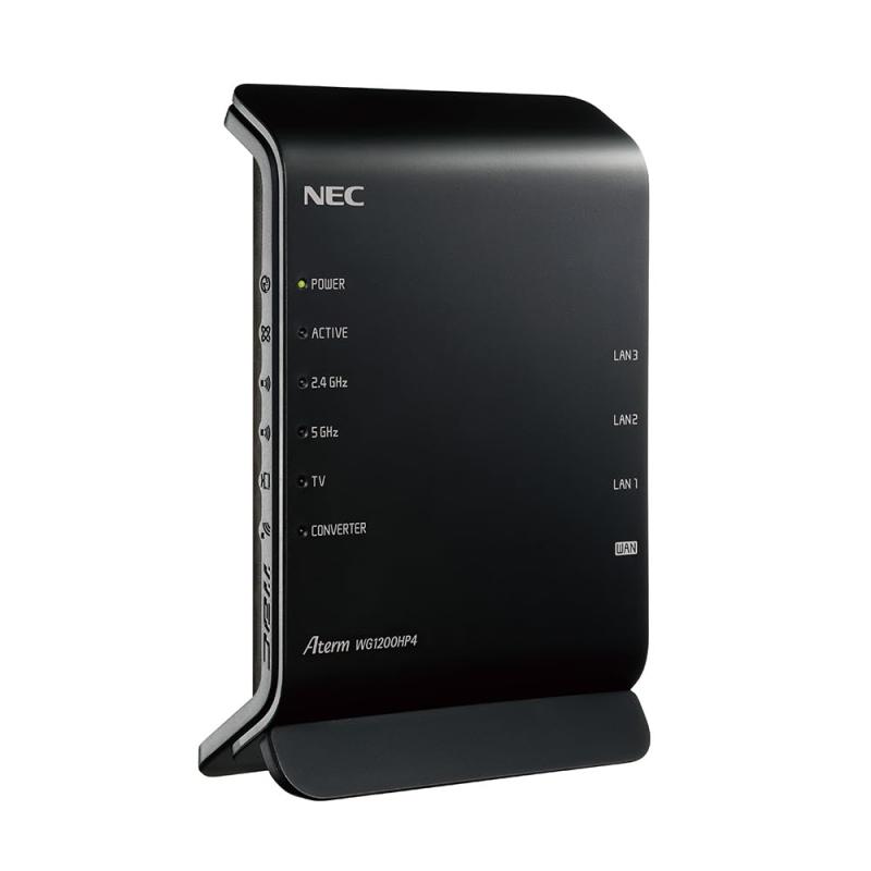 NEC 11ac対応 867＋300Mbps 無線LANルータ PA-WG1200HP4Wi-Fiホームルータ 2ストリーム プレミアムモデル接続エリアが広がるメッシュ中継機能+安定通信機能搭載Wi-Fi 5(Wi-Fi規格IEEE802.11ac)対応