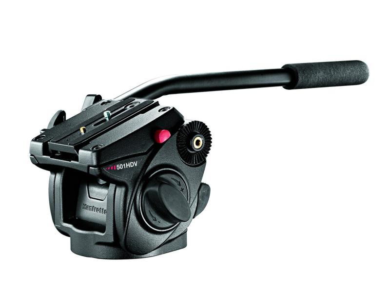 【中古】Manfrotto 2WAY雲台 プロビデオ雲台 アルミニウム製 501HDV