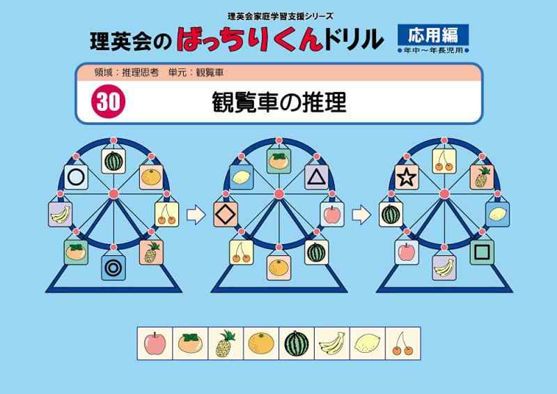 乐天商城 - 【中古】030 ばっちりくんドリル 観覧車の推理(応用編) (理英会の家庭学習支援シリーズ)