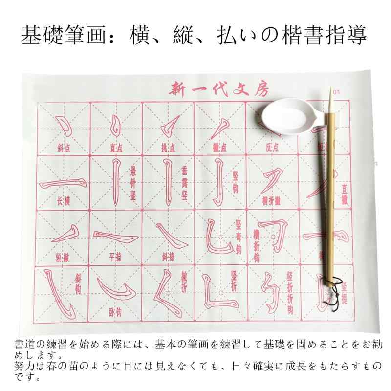 水書き 書道セット : 墨汁 不要 水だけで書ける 不思議 な 習字 練習 用具 水書布 ...