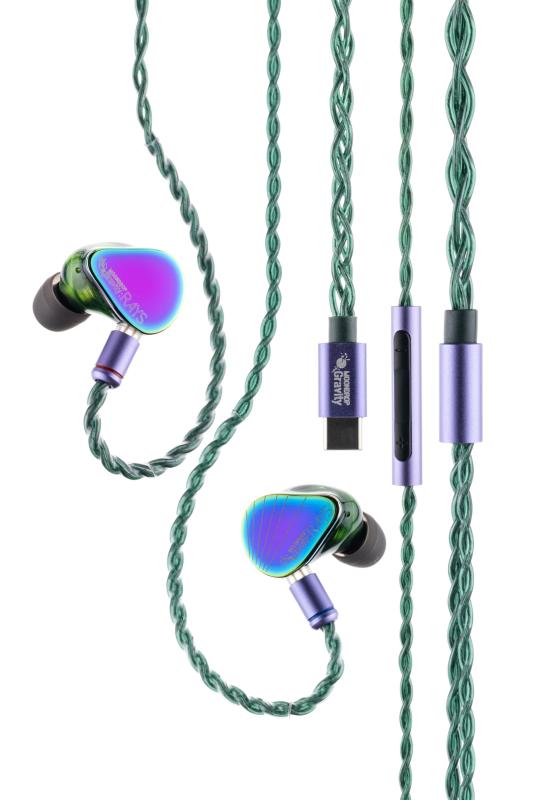 Moondrop Rays ゲーミングイヤホン 有線 イヤホン マイク付き カナル型 0.78mm 2pin USB-C ボリュームコントロール HIFI音質 【 1.5m USB-C to USB-A延長ケーブル付属/ノイズキャンセリングマイク / 1