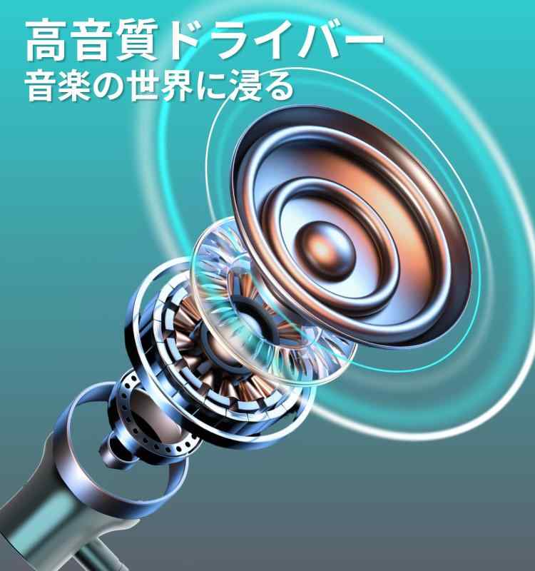 Hmusic ネックバンド型 Bluetooth6.0 イヤホン 「イヤモニとLED電池残量表示」 AI ノイズキャンセリングマイク付き IPX5 防水 マルチポイント対応 左右一体型 最長 35 時間以上再生ワイヤレスブルー sofapotato-11125136 ソファポテト サンプル画像3