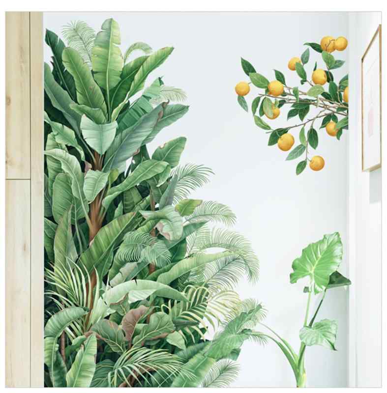 Condessacity ウォールステッカー 緑 植物 景色 おしゃれ ウォールペーパー インテリア 観葉植物 ウォールシール フルーツの壁のステッカー リビングルーム 寝室 スクリーン 壁飾り 壁紙 自己