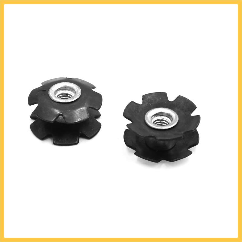 BULLSPANN MTBマウンテンバイク 自転車フランジヘッドセットスターナット 自転車用 28.6mm 4個 ブラック 2