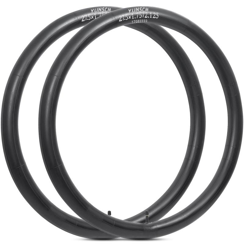 ソファポテトのYunSCM 2本,27.5 1.75 チューブ,米式バルブ32mm,27.5x1.75/2.125 自転車チューブ+タイヤレバー,適用 27.5x1.75/27.5x1.90/27.5x1.95/27.5x2.10/27.5x2.125 マウンテンバイ｜アングル3