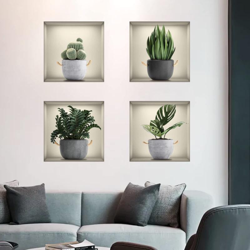 Condessacity ウォールステッカー 植物 壁 春 木 観葉植物 ウォールペーパー 壁紙シール はがせる おしゃれ 壁飾り 防水ステッカー Diy wall decoration ウォール シールグリーン