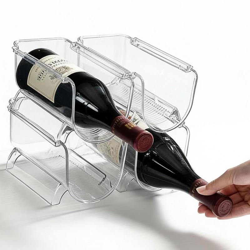 hengshao ワインラック 4個セット 冷蔵庫用 積み重ね式 ワイン シャンパン ボトル ホルダー スタンド 収納 ケース おしゃれ 衛生的 省スペース sofapotato-11096411 ソファポテト パッケージ画像